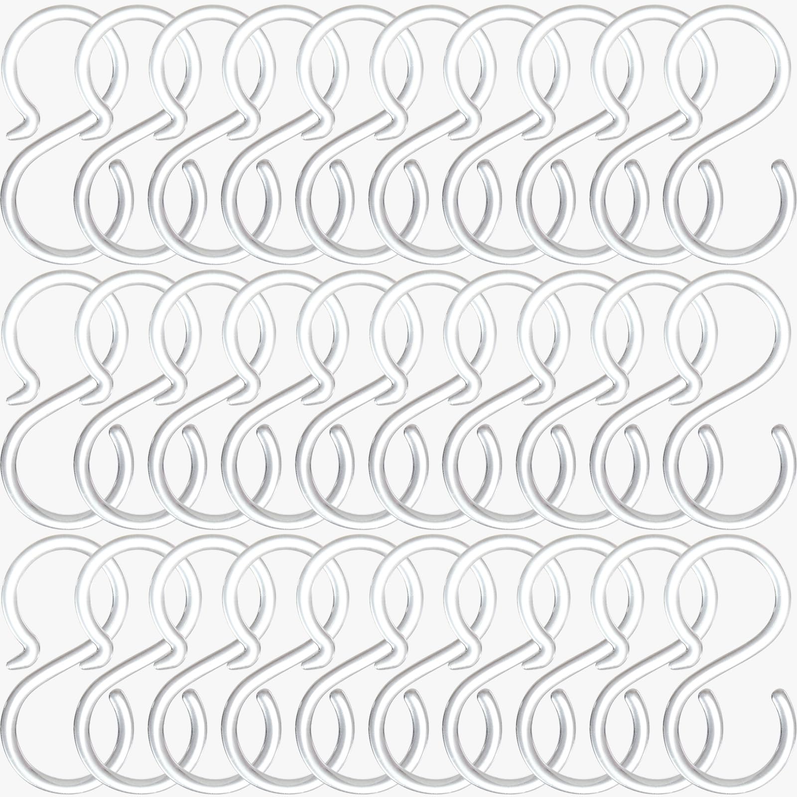 POVETIRE 2.5-inch transparent S hook for headbands keeps nursery organized and accessible