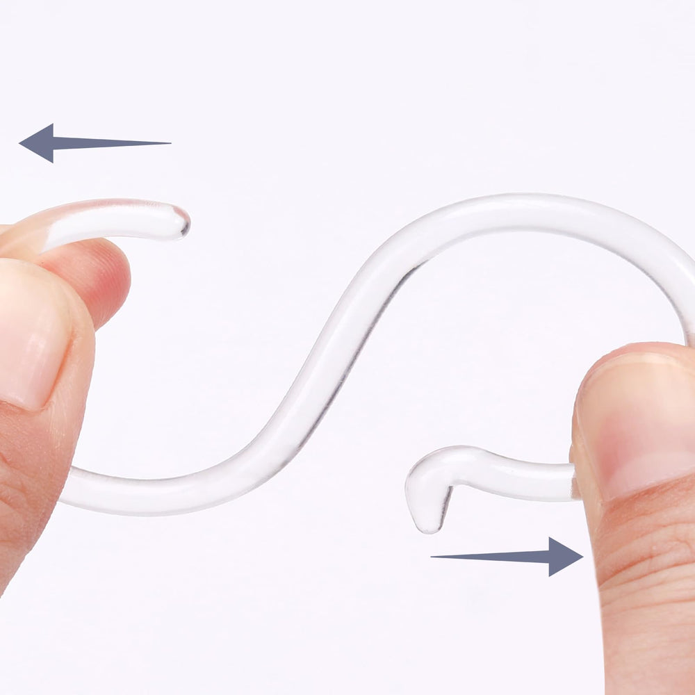 POVETIRE transparent S hook for necklaces keeps jewelry organized and visible