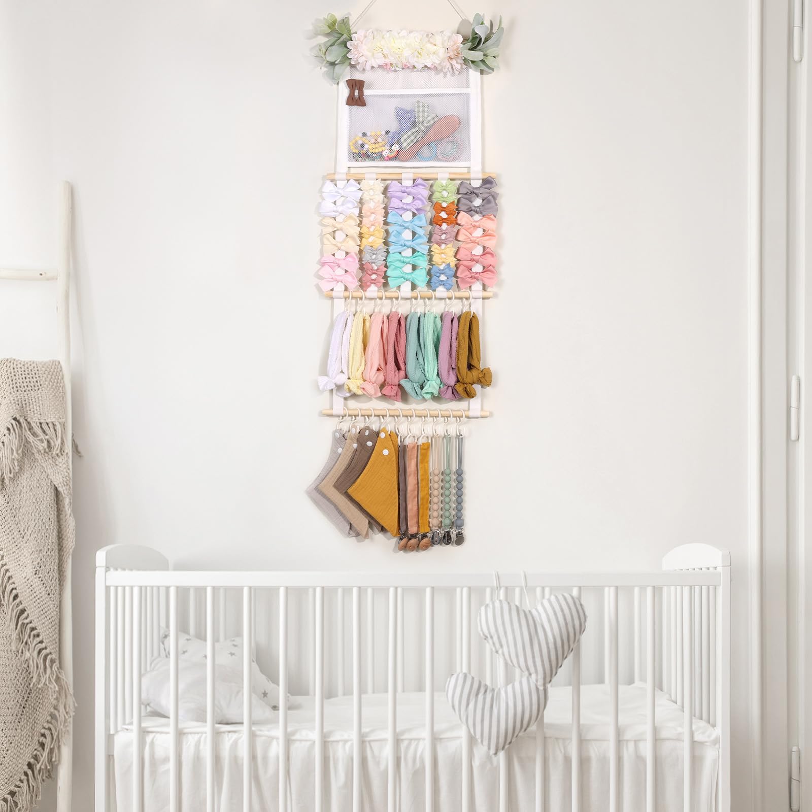 POVETIRE organizer with four webbing and twenty hooks for ample storage