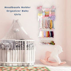 POVETIRE baby bows storage rack keeps tiny embellishments neatly arranged and easy to grab