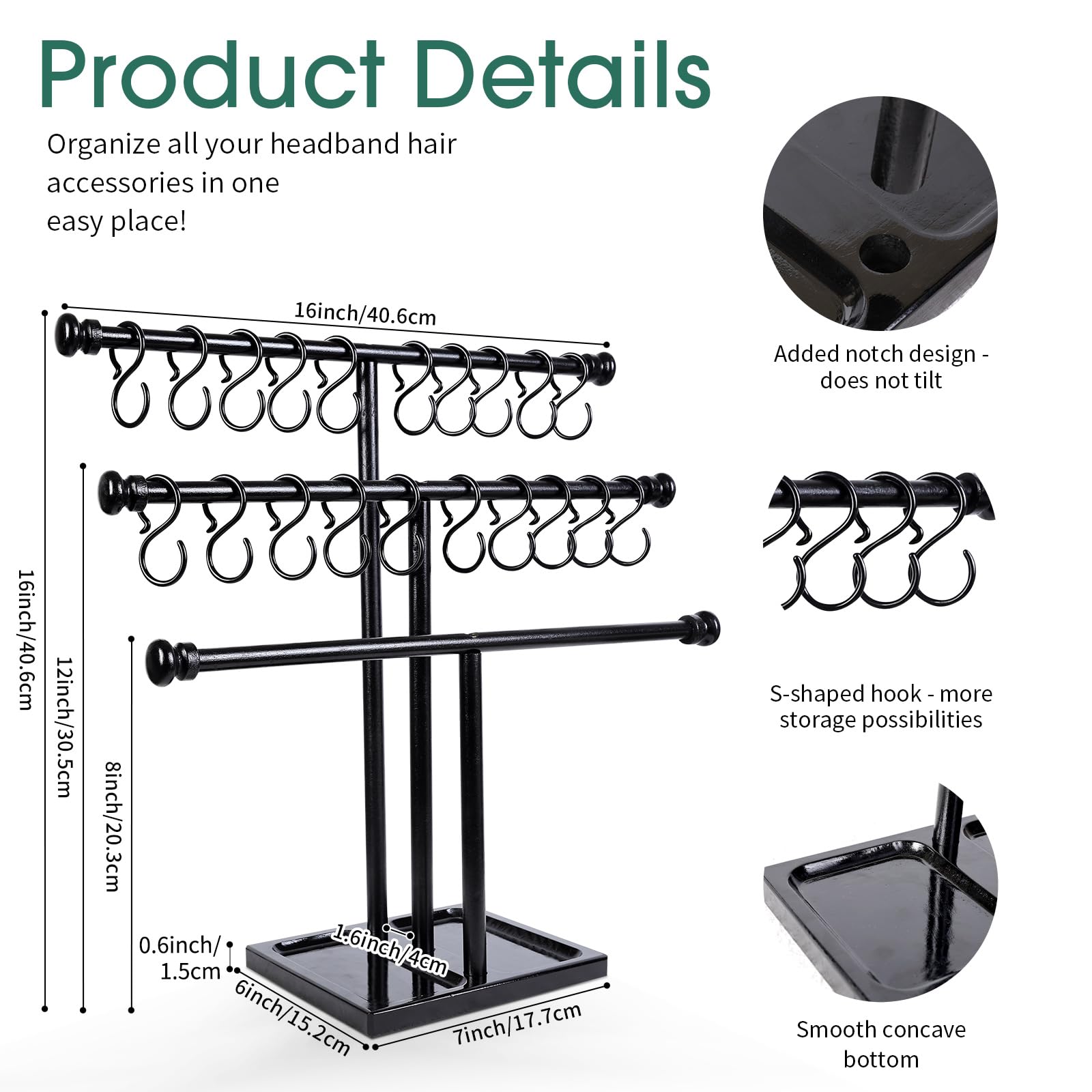 POVETIRE baby hair accessories rack keeps items dry, crease-free, and easy to locate