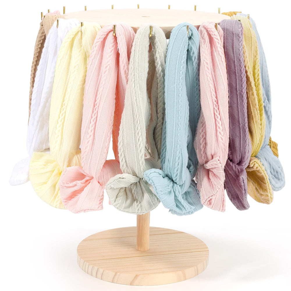 POVETIRE baby headband holder stand keeps tiny accessories organized and easy to reach.