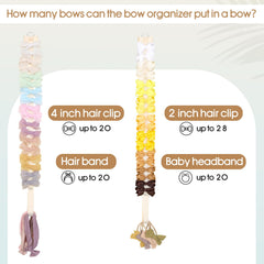 POVETIRE baby headband storage neatly arranges headbands and hair ties for quick styling.
