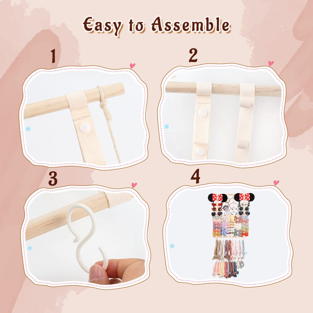 POVETIRE baby headbands storage keeps varieties neatly sorted for quick selection.