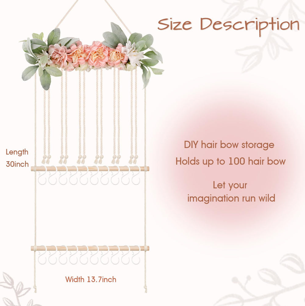 POVETIRE baby headbands storage on wall for easy access during mornings.