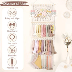 POVETIRE baby nursery Bohemian decor adds warmth while organizing outfits.