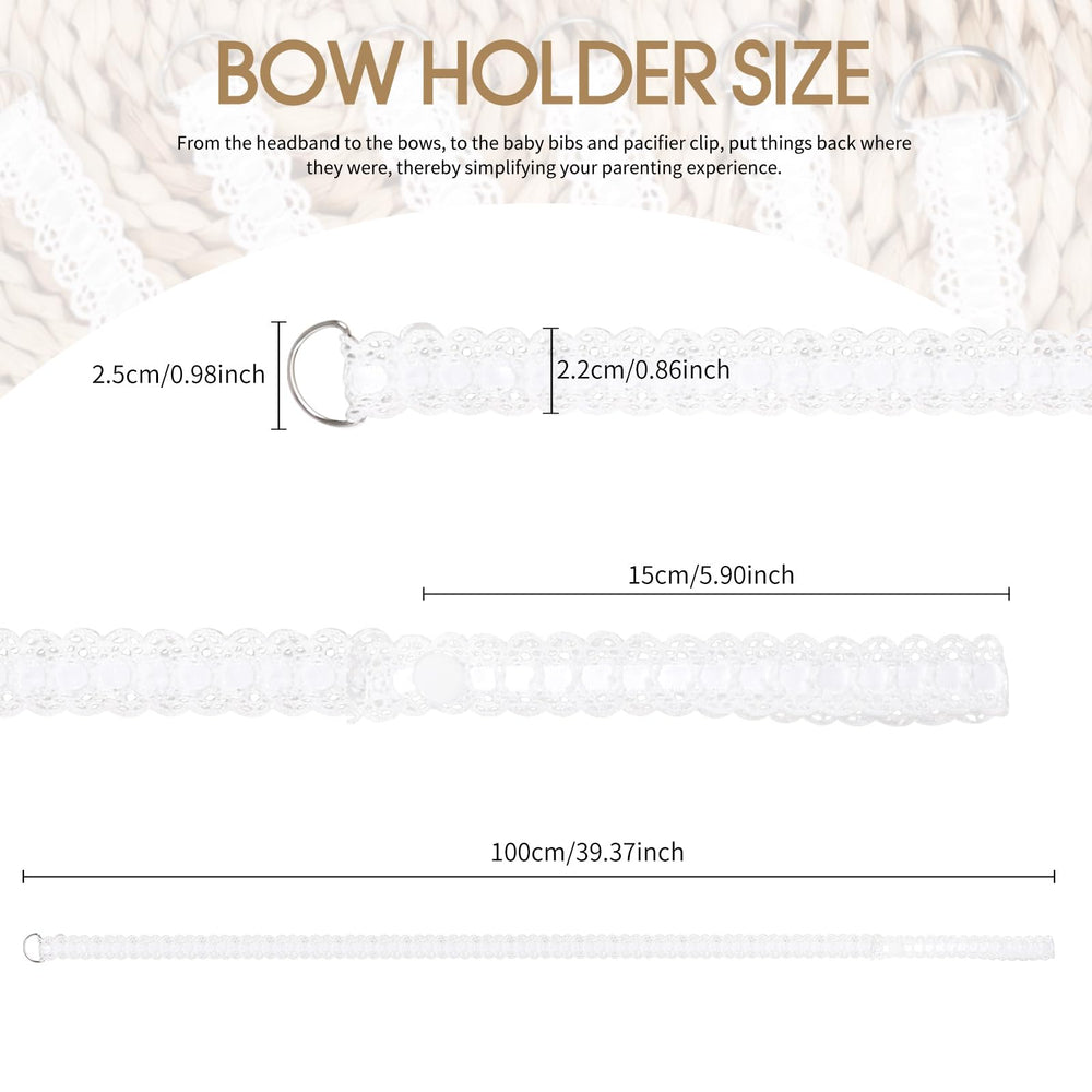 POVETIRE baby nursery decor bow holder on wall for cute room display