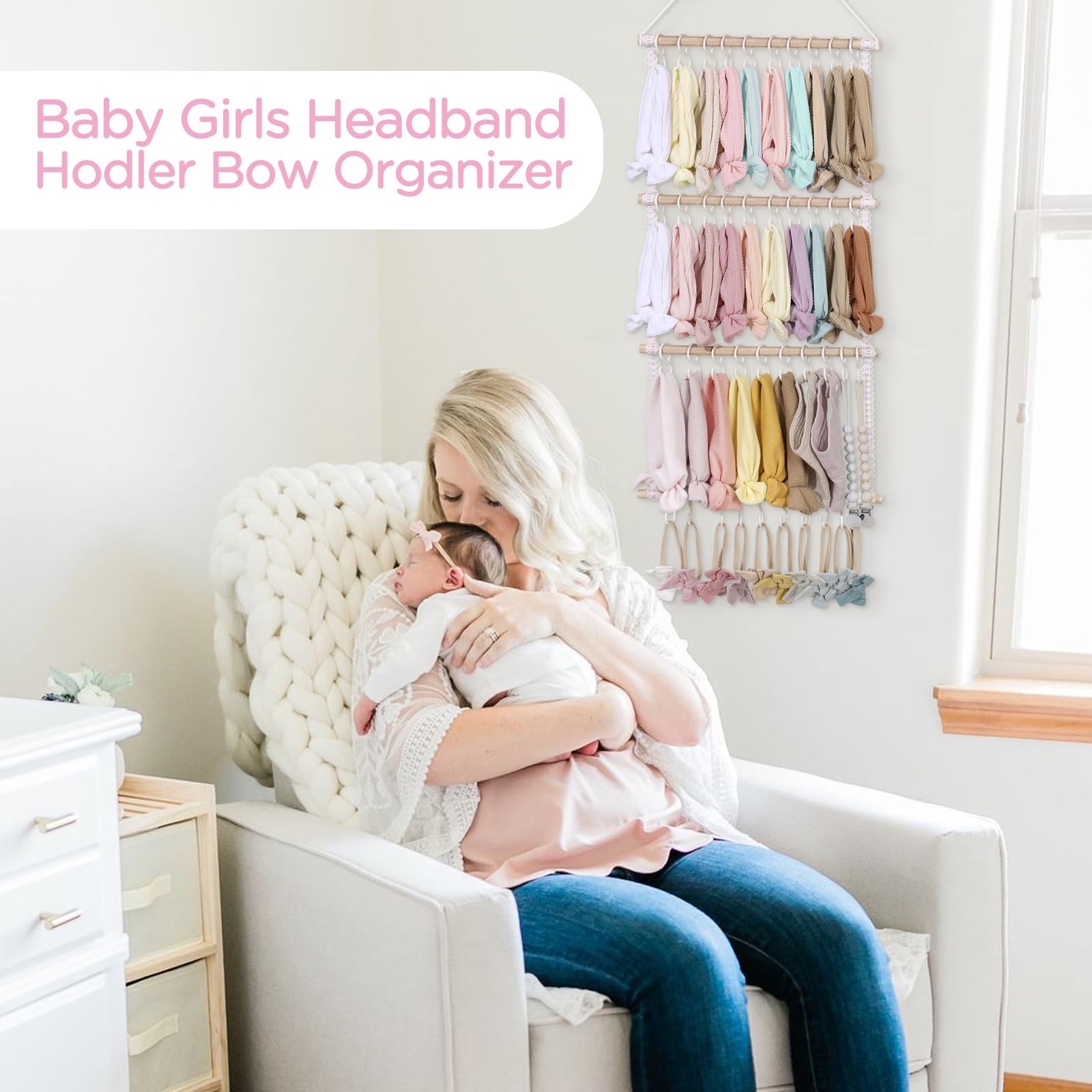 POVETIRE baby room organization helps keep dresser clutter-free