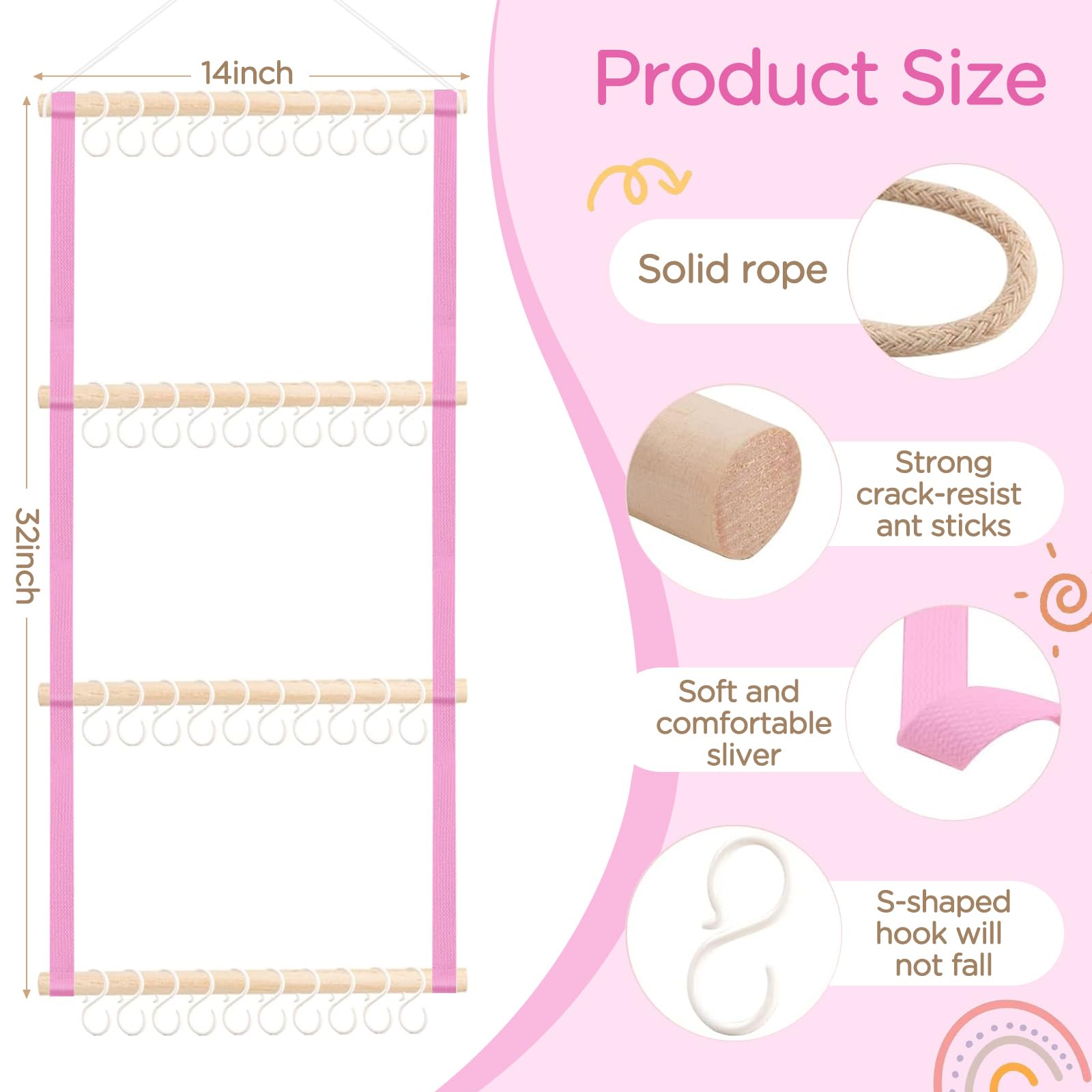 POVETIRE beech wood sticks offer sturdy, long-lasting support for hair accessories.
