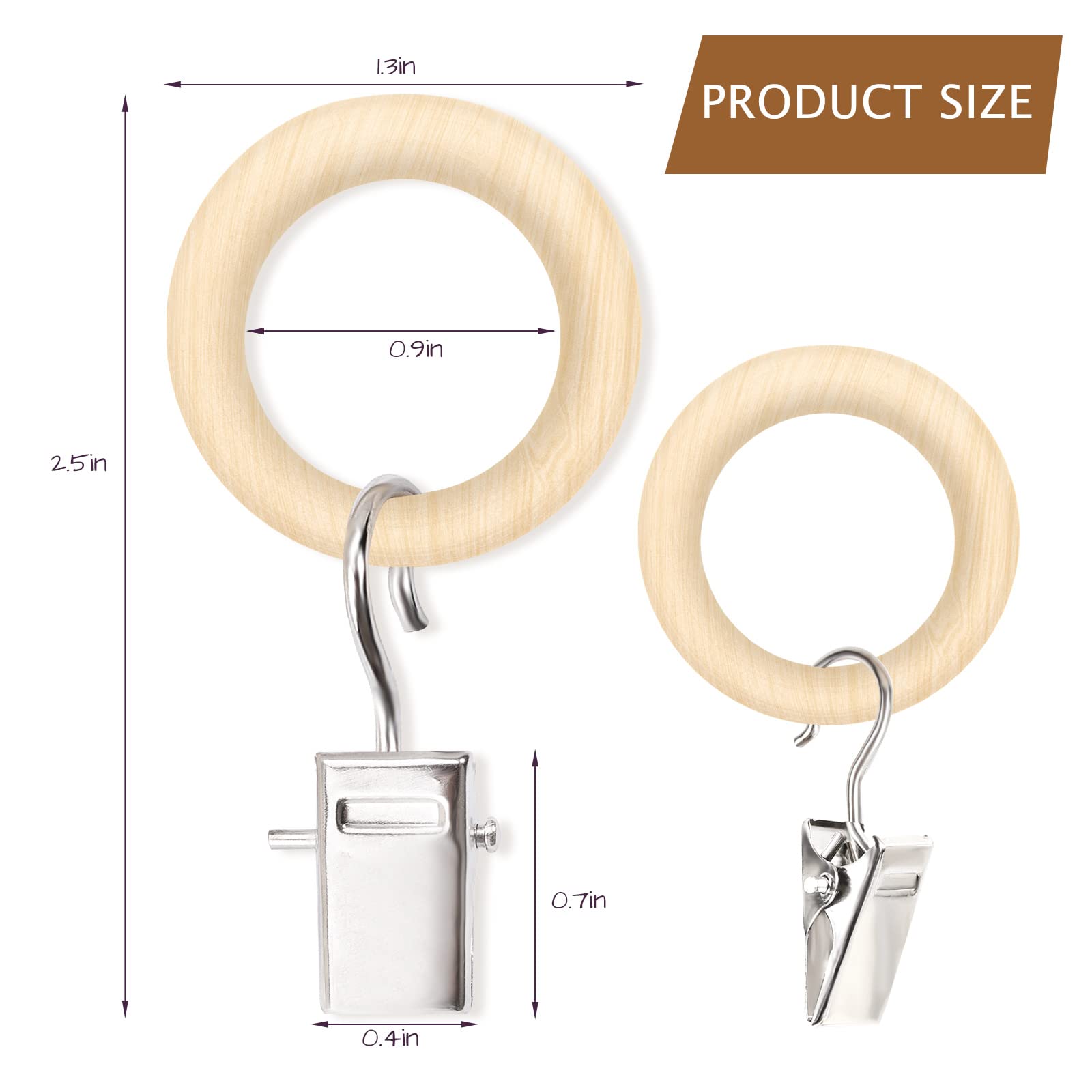 POVETIRE bibs storage wood ring with clip for quick meals