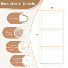 POVETIRE cotton canvas band holder keeps ribbons tidy and ready for quick outfit changes.