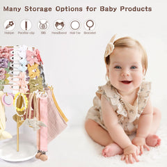 POVETIRE desk-side stand for baby accessories on a dresser