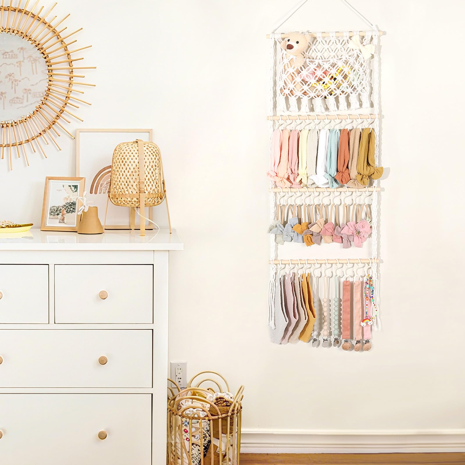 POVETIRE gift-ready bow organizer ideal for newborns and photography props.