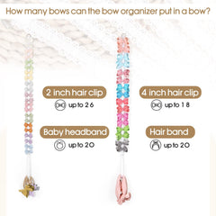 POVETIRE hair accessory storage organizes clips, bows, and headbands