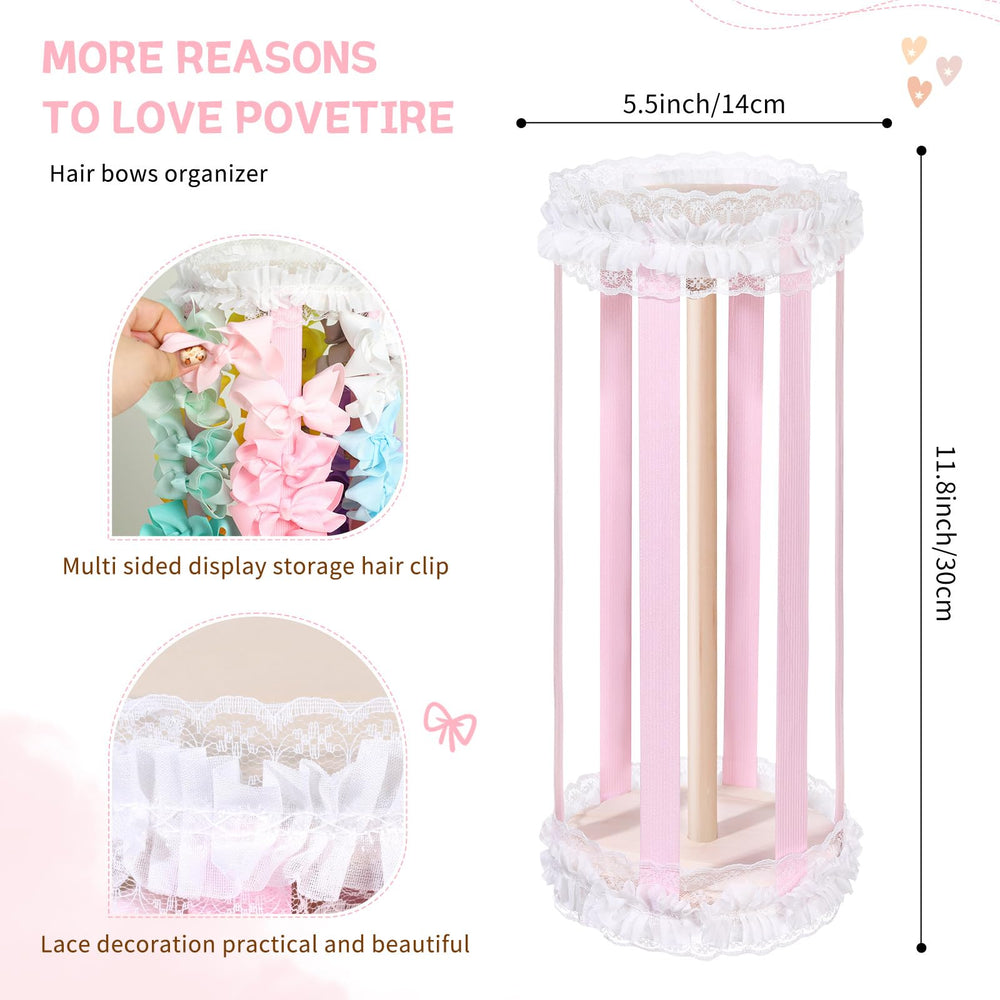 POVETIRE hair clip organizer stand keeps accessories tidy and reachable