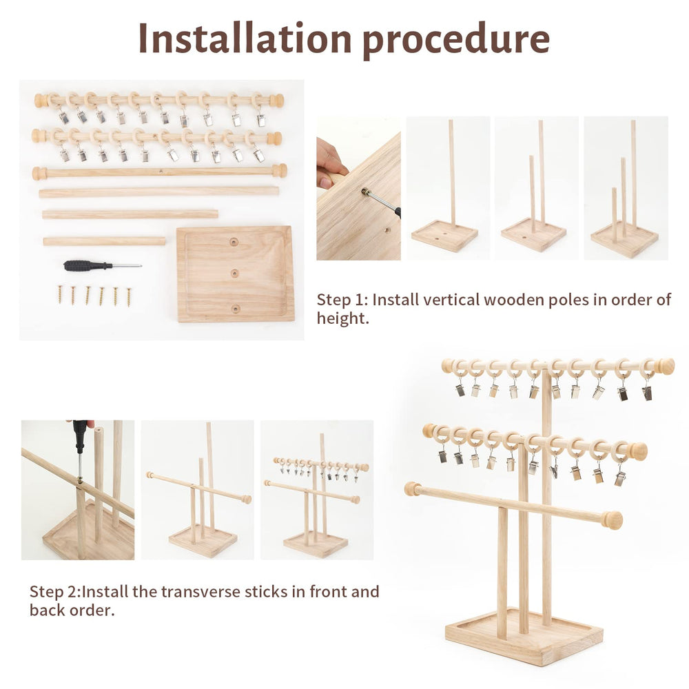 POVETIRE headband display shelf close-up demonstrating clear organization