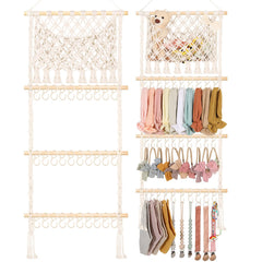 POVETIRE headband holder handwoven cotton keeps bows neatly organized and accessible.