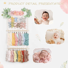 POVETIRE headband holder easy install enables rapid wall or door display, space-saving solution.
