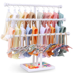 POVETIRE headband holder stand front view shows tidy headbands