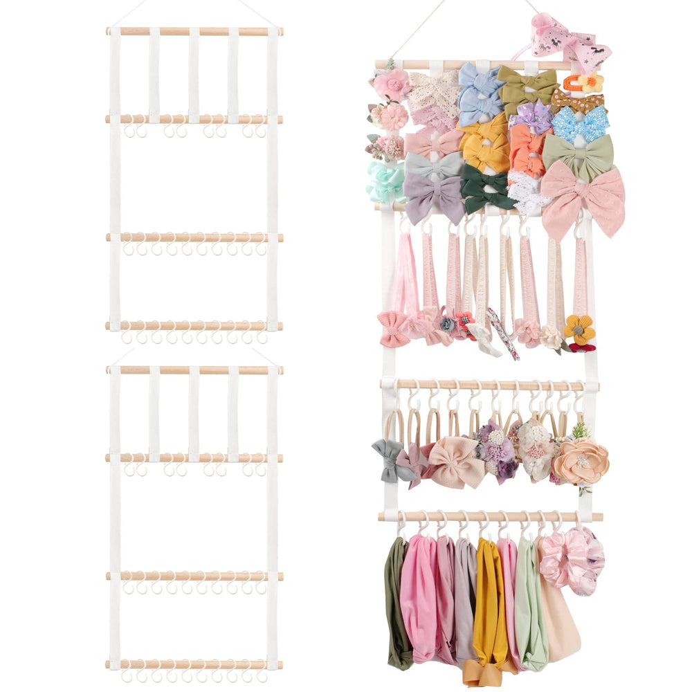 POVETIRE headband holder wall hanger keeps girls' accessories neatly organized and easy to grab