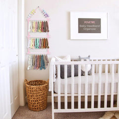 POVETIRE headband organizer three-rows-nine-hooks provides ample storage for everyday dressing