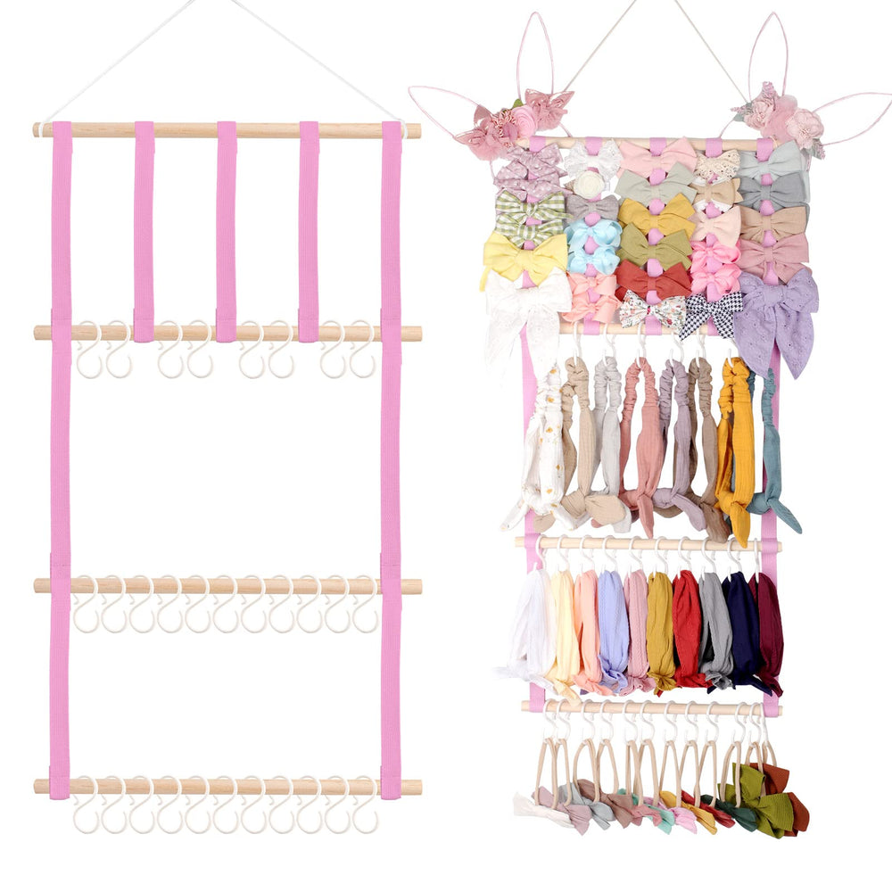 POVETIRE headband organizer wall mount displays organized accessories for quick selection