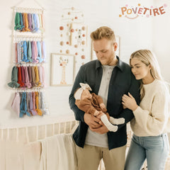 POVETIRE headbands display system canvas offers central storage to reduce search time.