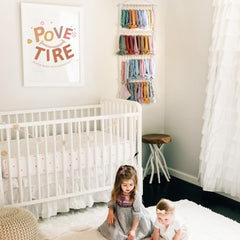 POVETIRE headbands storage features beech wood frame and durable hooks