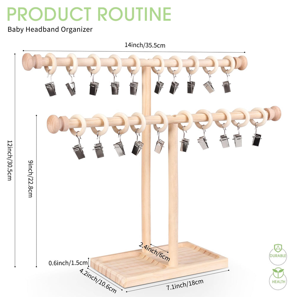 POVETIRE infant hair accessories rack keeps ties and bibs neatly organized