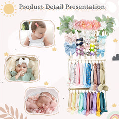 POVETIRE large storage bow organizer holds pins, bows, headbands and scrunchies