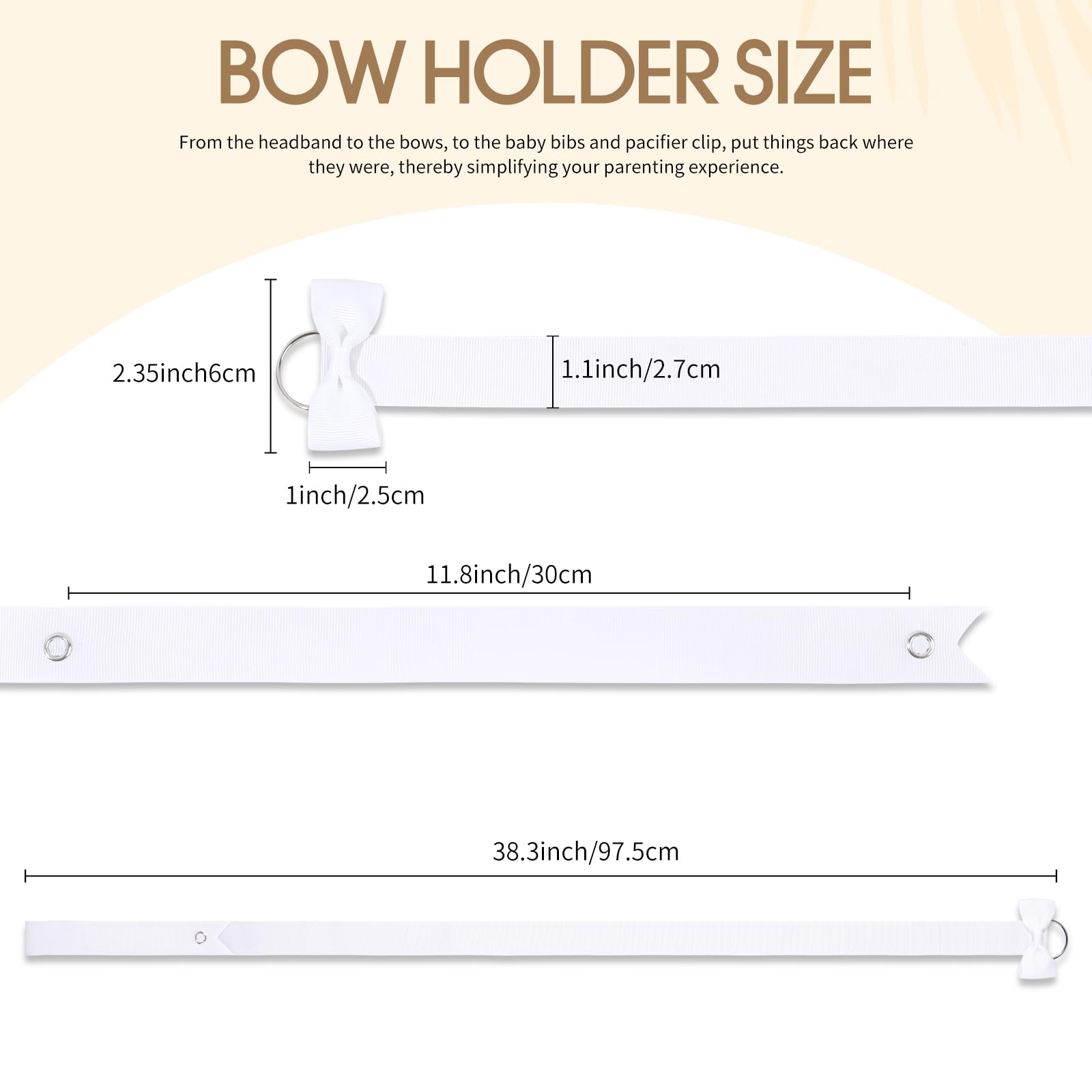 POVETIRE multi-functional storage highlights compartments for clips, headbands, ties and small items.
