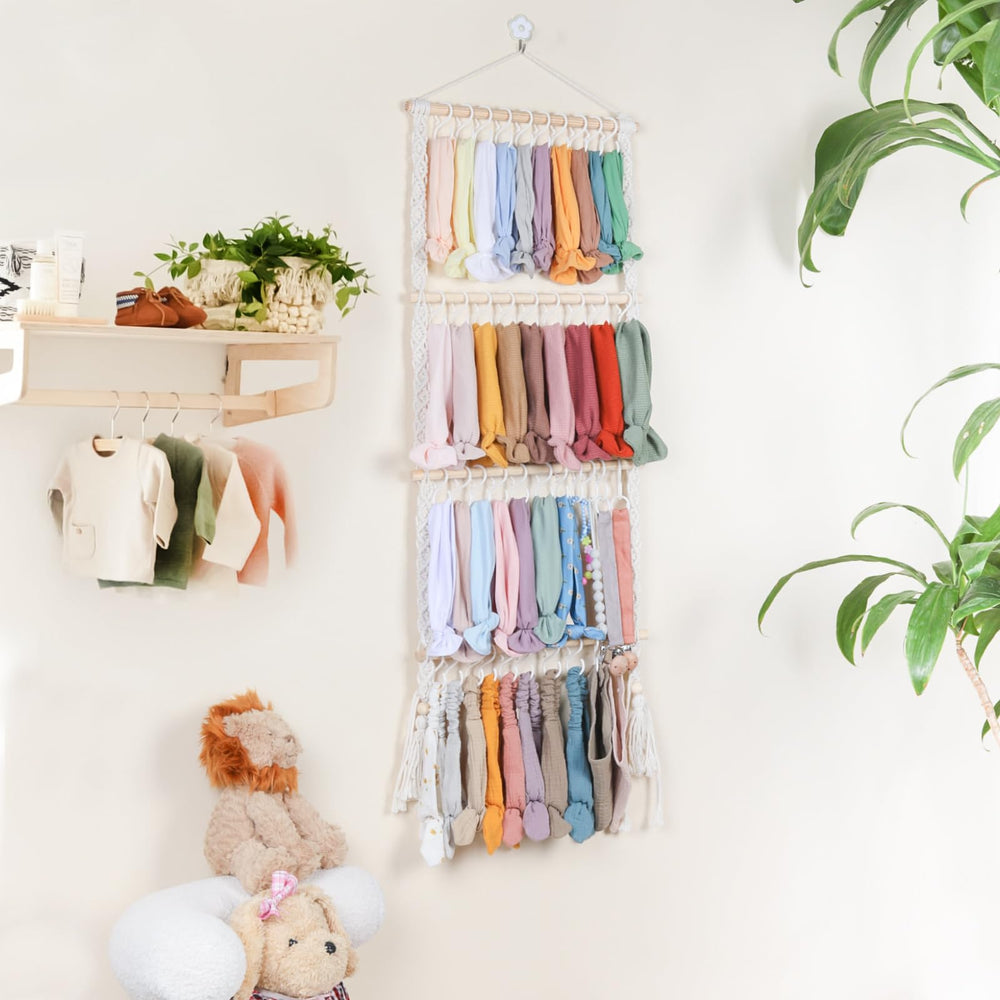 POVETIRE multifunctional organizer stores headbands, bibs, scrunchies and jewelry