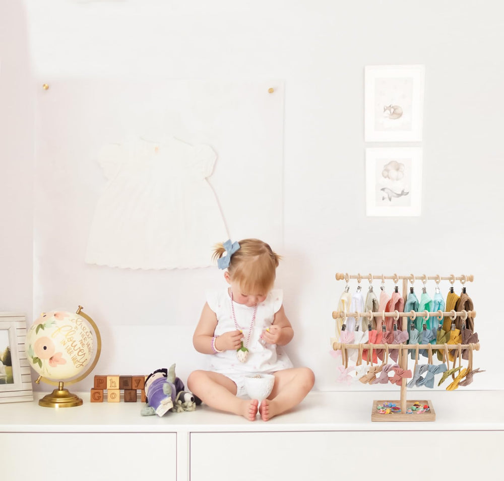 POVETIRE natural beech wood finish adds warmth to a baby room