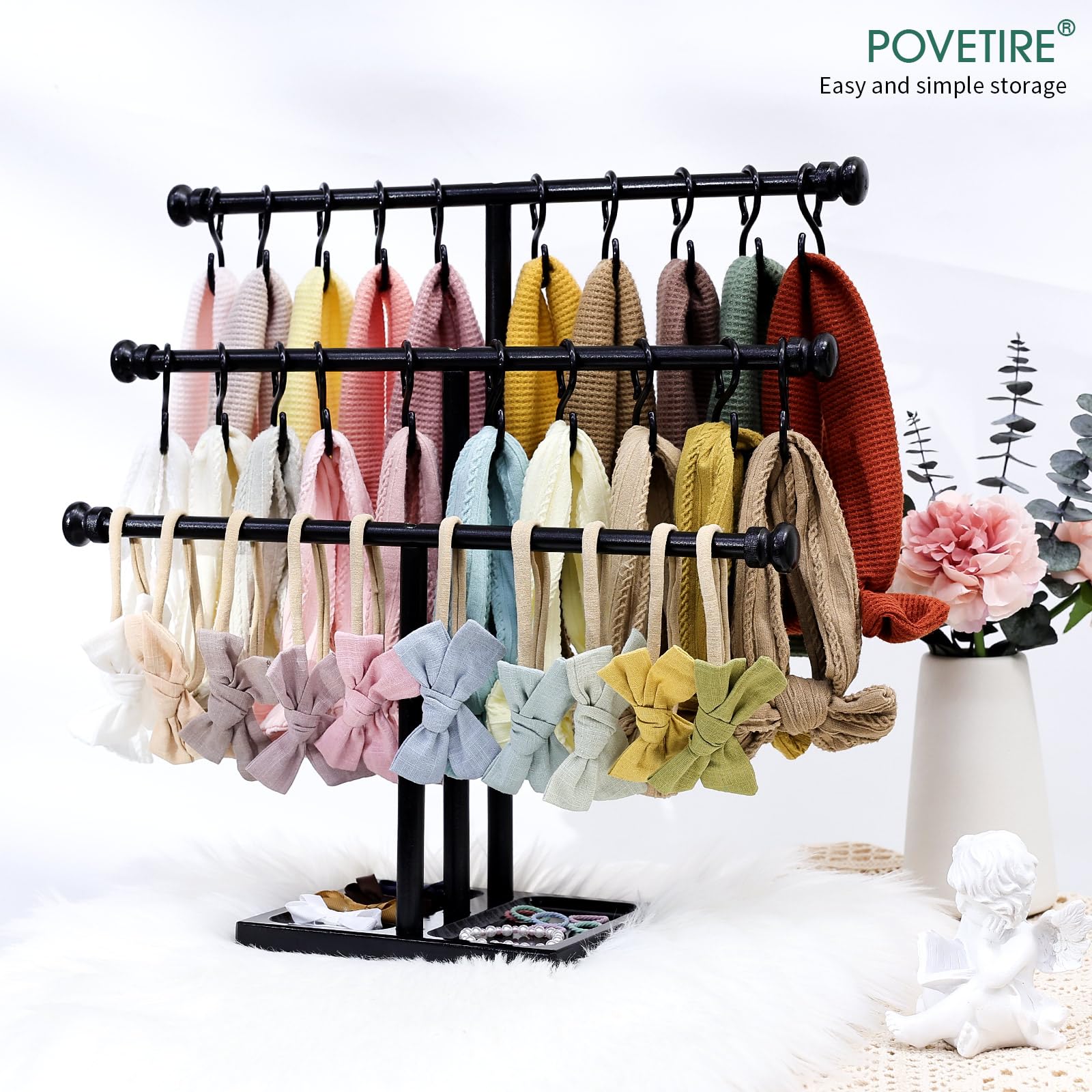 POVETIRE necklace and bracelet storage doubles as versatile accessory rack