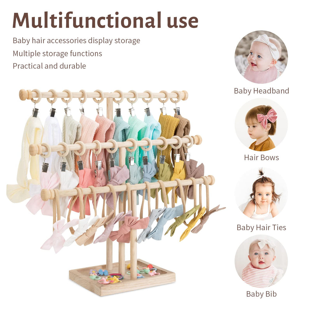 POVETIRE nursery decor bow rack blending with room ambiance