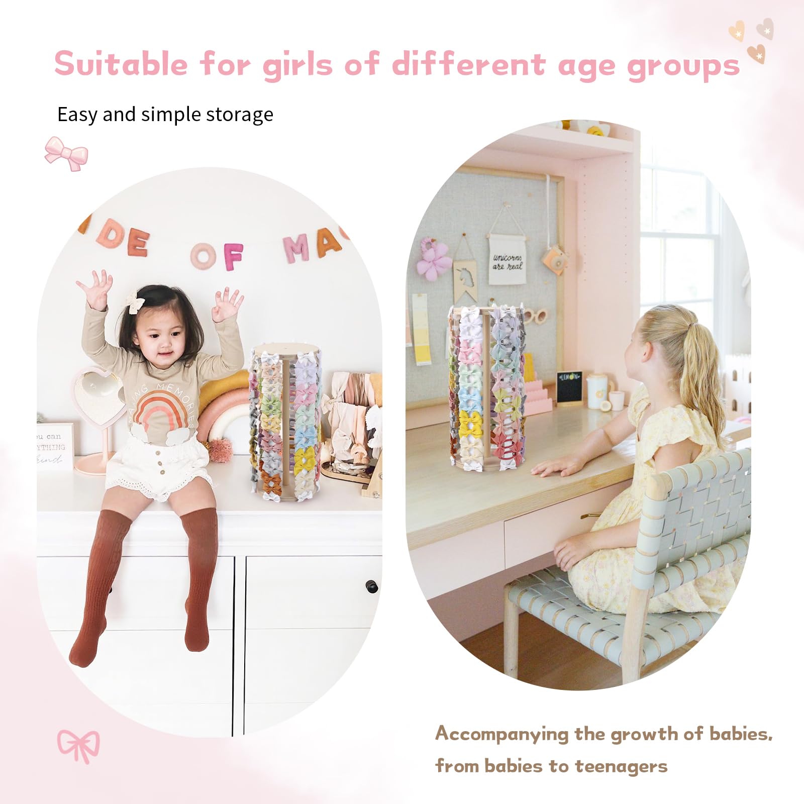 POVETIRE one-step assembly bow holder installs quickly for busy moms.