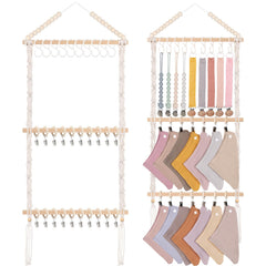POVETIRE pacifier-clip-holder keeps bibs organized for quick access