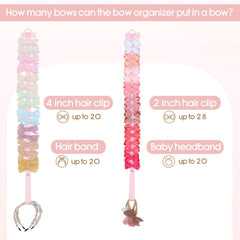 POVETIRE six-bow organizer showcases baby accessories in a tidy, visible setup.
