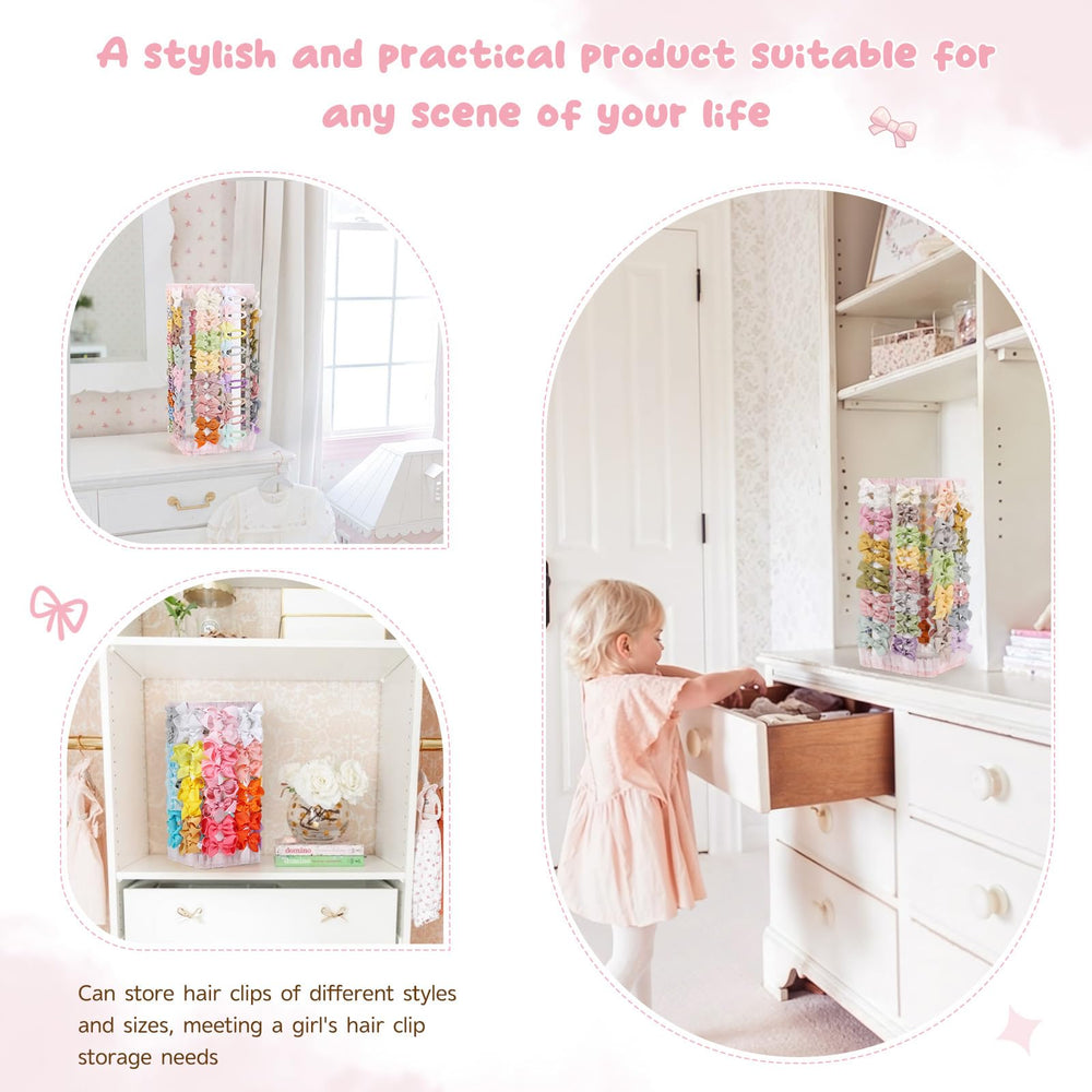 POVETIRE Portable bow organizer supports travel storage for busy moms.
