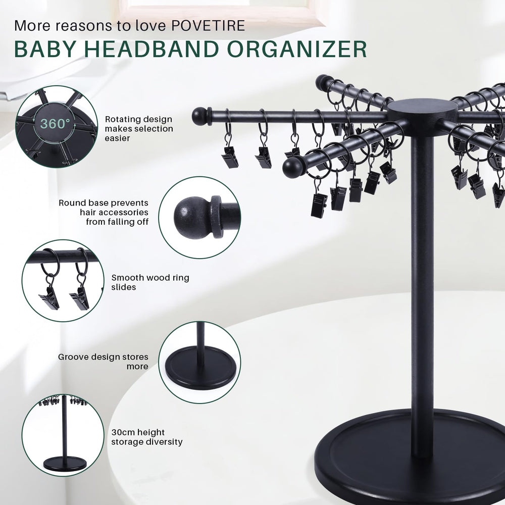 POVETIRE rotating hanger system wood makes dressing time faster.