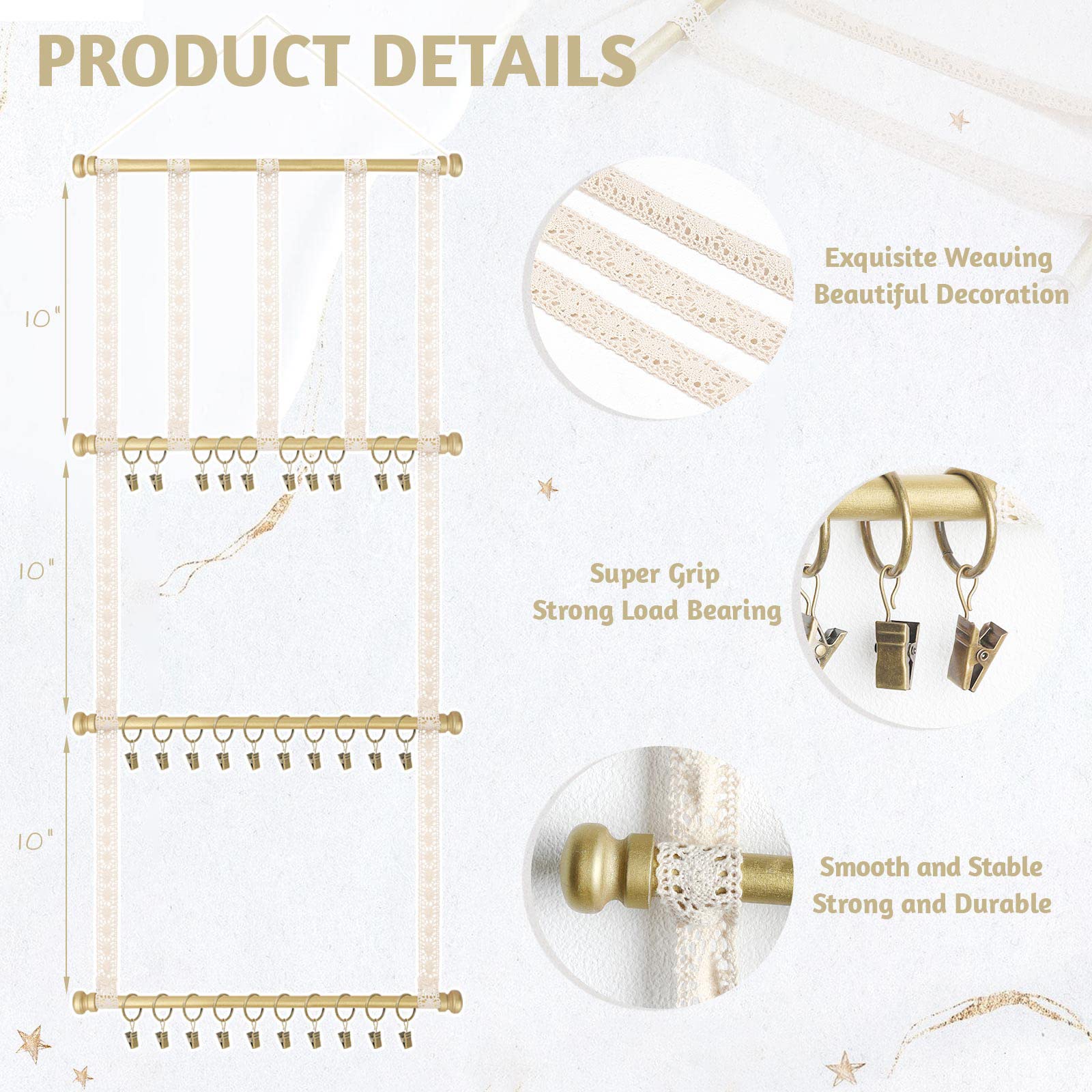 POVETIRE Shark Clip with Wooden Ring keeps accessories secure.