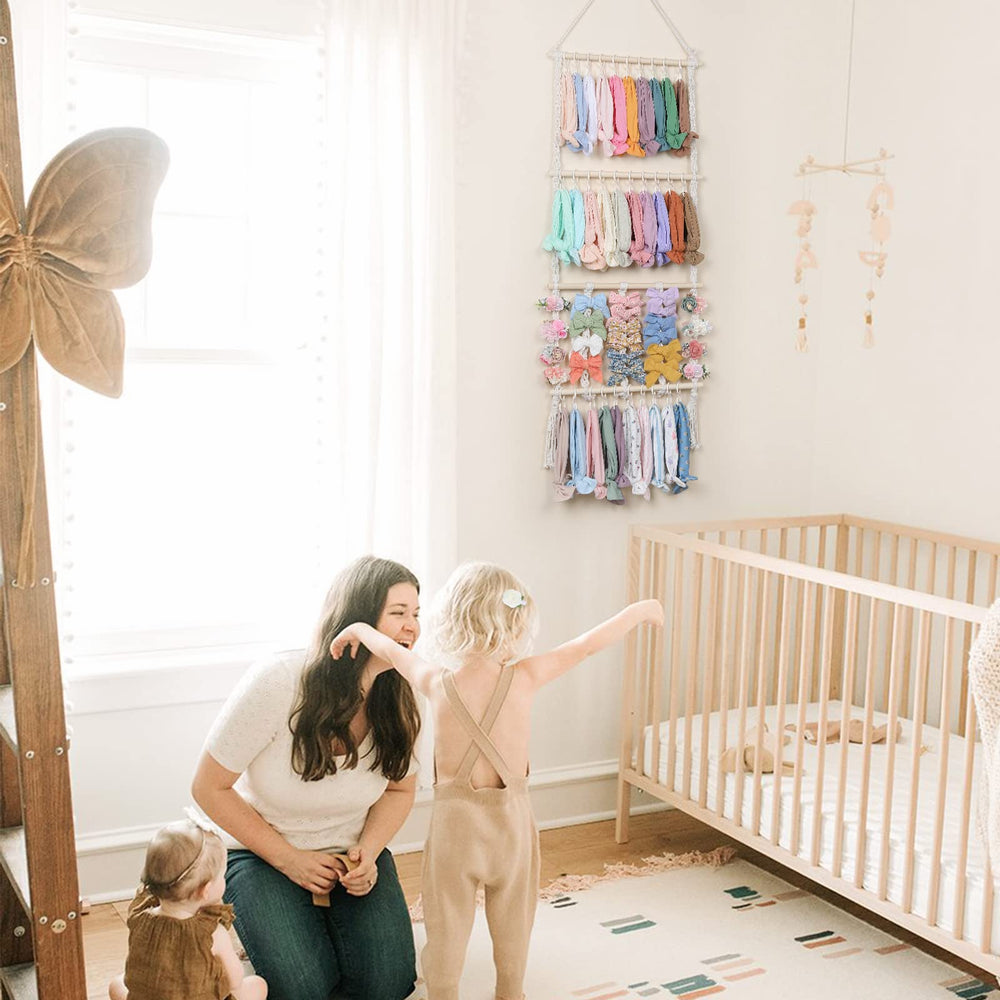 POVETIRE space-saving organizer brightening a toddler room and mornings