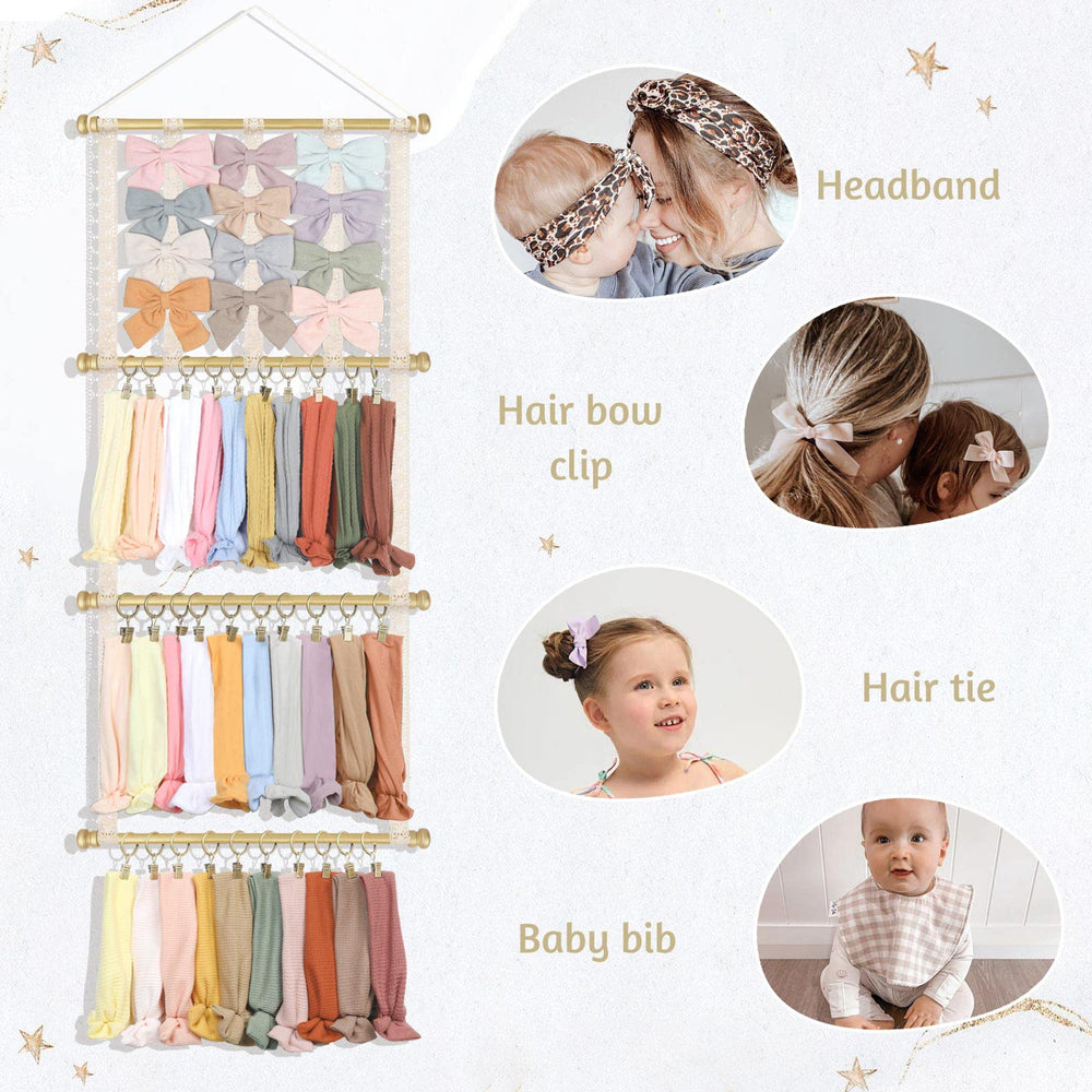 POVETIRE Wall-Hanging Storage—decor-friendly organization for nursery.