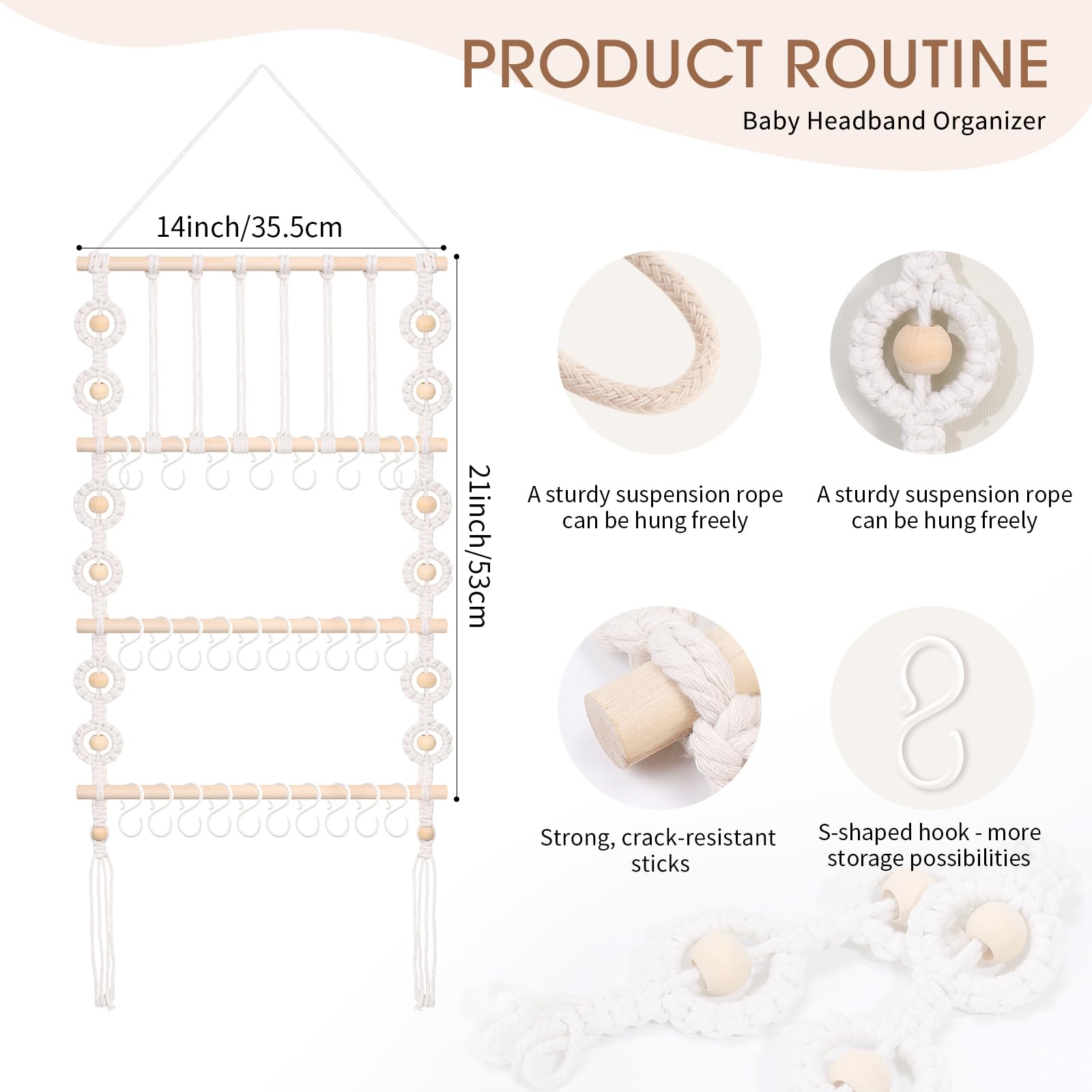 POVETIRE wall-mount hair accessories storage keeps items visible and accessible.