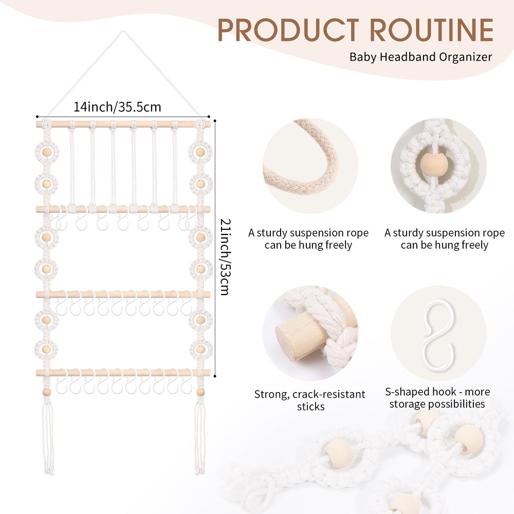 POVETIRE wall-mount hair accessories storage keeps items visible and accessible.