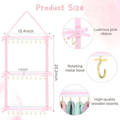 POVETIRE wall-mount hair accessory display helps nursery decor stay tidy and accessible