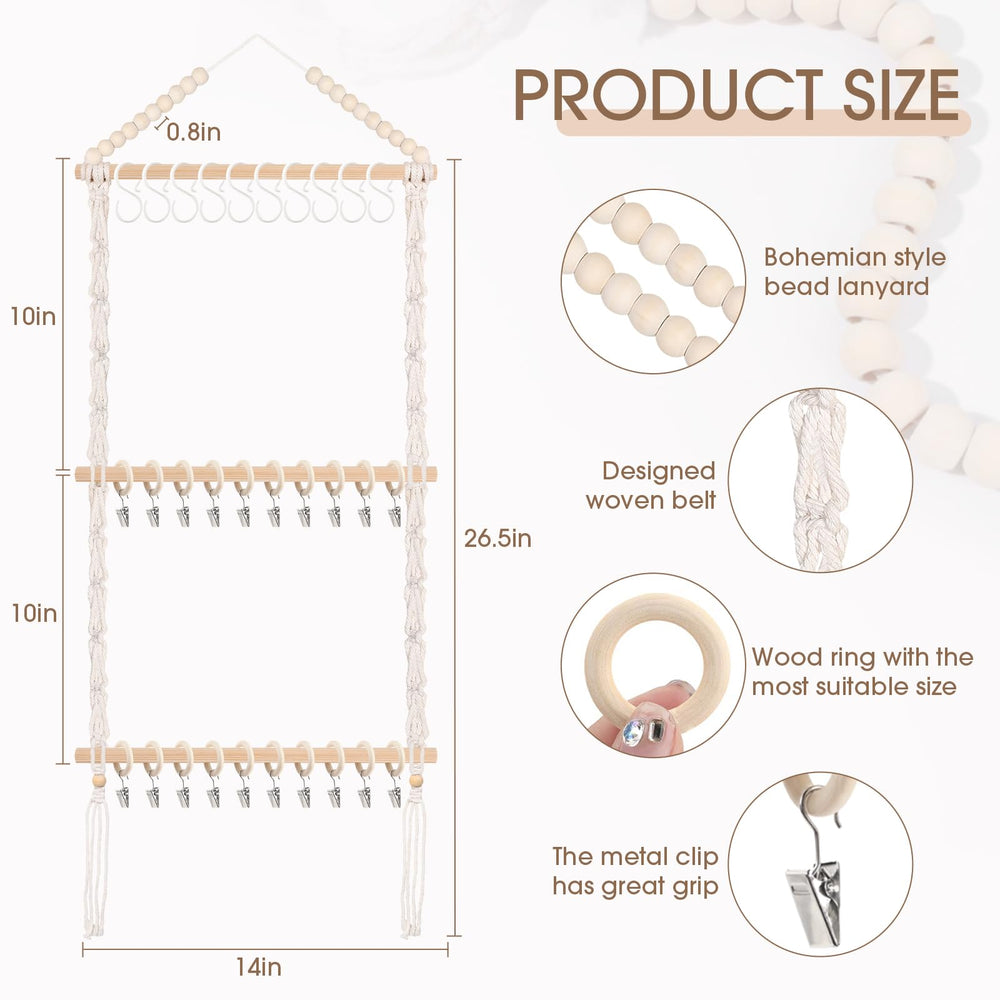 POVETIRE wooden-ring-clamp-durable-structure provides stable item browsing