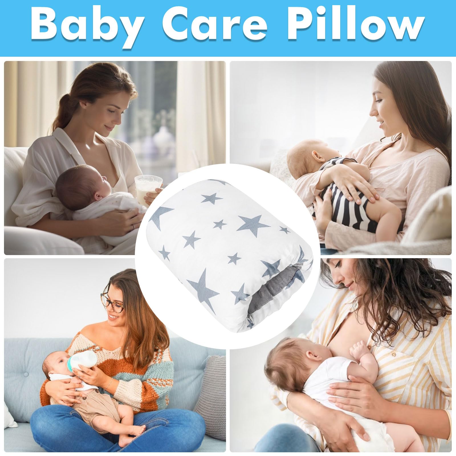 Povkufii nursing arm pillow portable-design folded for easy packing.