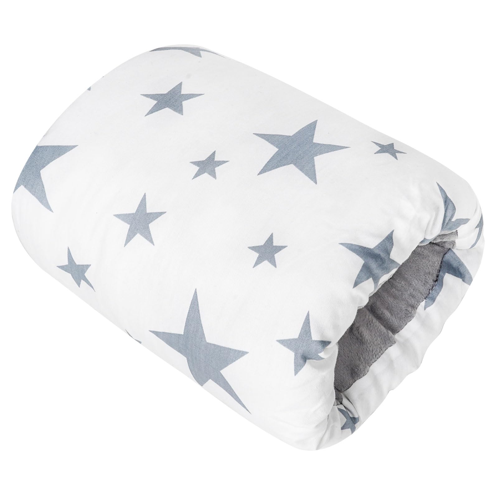 Povkufii nursing arm pillow soft cotton closeup—skin-friendly fabric for feeding.