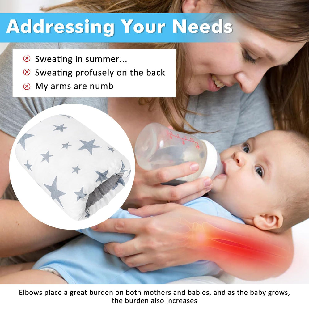 Povkufii nursing arm pillow washable-fabric closeup reveals easy-clean cotton.